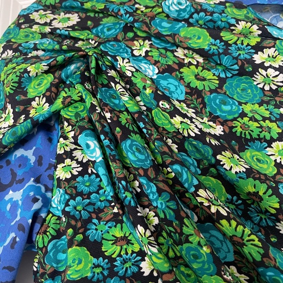 Zara | Blogger Favorite Draped Ruched Floral Cut Out Top Artsy Art to Wear Y2K - Picture 3 of 9